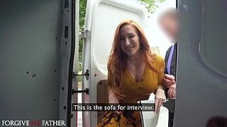 Forgive Me Father - Innocent widow redhead MILF first time with big dick hardcore sex public pick up porn video
